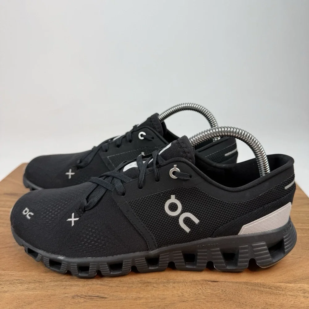 Womens On Cloud X3 Black Mesh Athletic Gym Running Sneakers Shoes Size 9 M EUC - Picture 2 of 8
